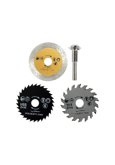 Geeroyoo 3 Lü Kesme Seti: Elmas, Alaşım Ve Hss Testereler İle Ahşap, Metal, Plastik Kesimi İçin Elektrikli Alet Aksesuarı