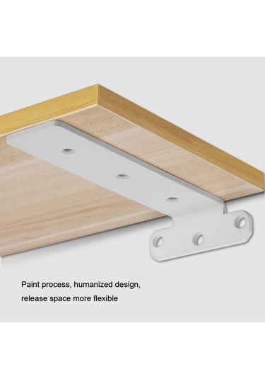Sones 5mm Kalınlığında Üçgen Braket Kitaplık Bölme Plakası, Stil: 200mm Beyaz