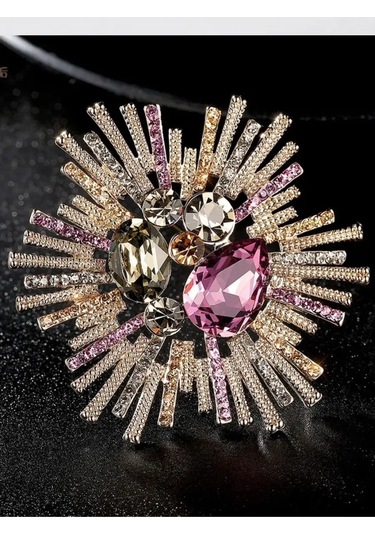 Beautiful Detail Büyük Broş Takı 156713100 Altın Rengi