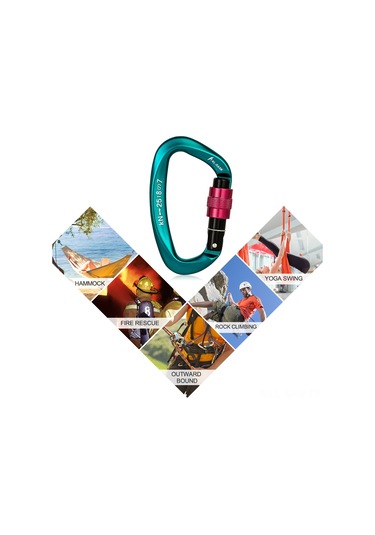 Maiyame 25kn Dayanıklı Alüminyum D-kilit Montaj Kilitçigi, Outdoor Dağcılık Ve Çadır İçin Multifonksiyonel Kayış Kilitleri Mavi Çok Renkli