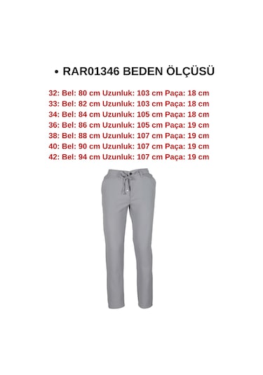 Erkek Jogger Pantolon Bel Bağcıklı Regular Rar01346 Gri