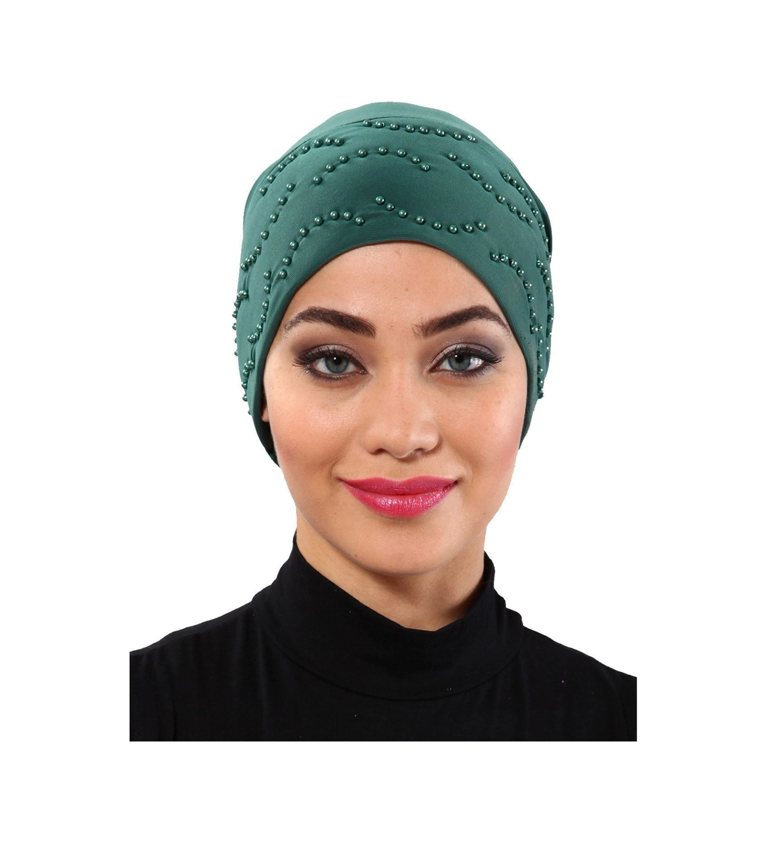 Topuzlu Hürrem Rengi Hazır Türban Tesettür Bone Hürrem