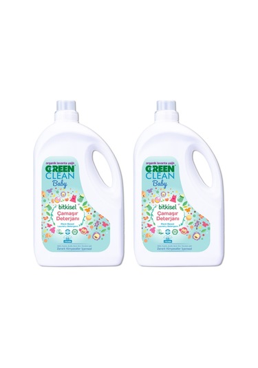 U Green Clean Baby Organik Lavanta Yağlı Bitkisel Çamaşır Deterjanı 2 x 2750 ML