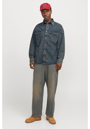 Jack & Jones Erkek Kot Gömlek Lacivert