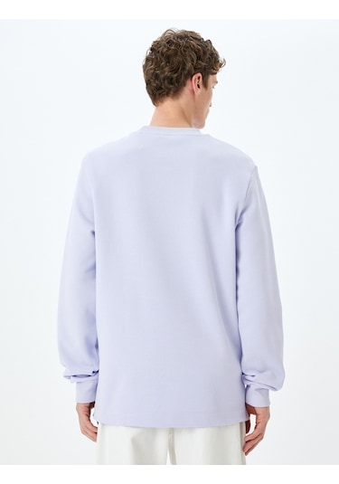 Koton Bisiklet Yaka Pamuklu Basic Sweatshirt Lila 5sam70008mk Lila