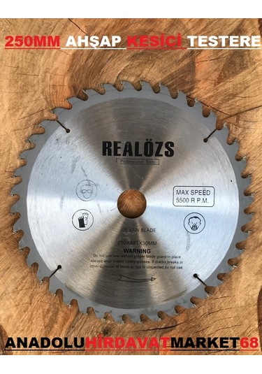 Özs 250 Mm Elmas Testere Sunta Mdf Ahşap Odun Kesme Testeresi 40t