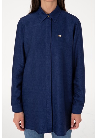 U.s. Polo Assn. Kadın Lacivert Gömlek Tunik Dokuma 50306411-vr033 Lacivert