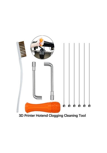 Leasetake 3d Yazıcı Hotend Temizleme Aracı M6 M7 E3d Mk8 Volkan Nozulları İçin Tıkanıklık Yok Temizleme Aracı Boruların Tıkanıklığını Açmak İçin Ekstrüder