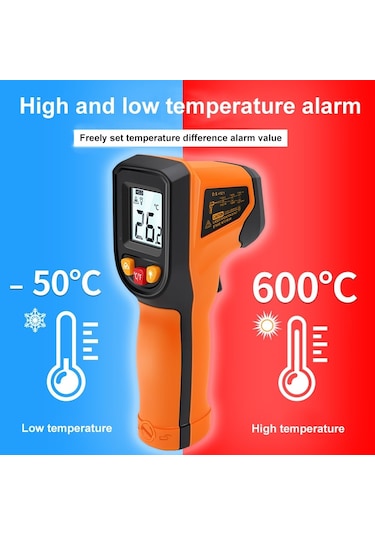 Fırın Mutfak Endüstrisi İçin Njty Dijital Ekran Yüksek Hassasiyetli Kızılötesi Termometre, Spec: T400
