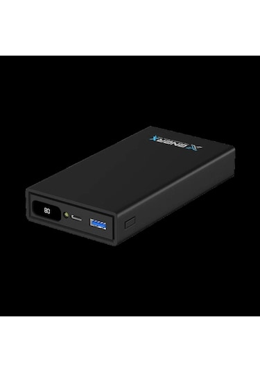Enerx Enr-p20188dt Powerbank 20.000 Mah Dijital Ekranlı Fenerli Usb+type-c 4.5a Beyaz Siyah