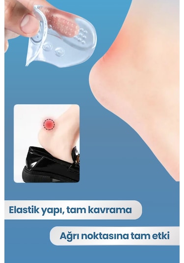 Dopar Ayakkabı Kaydırmaz Silikon Jel Nasır Önleyici Şeffaf Tabanlık