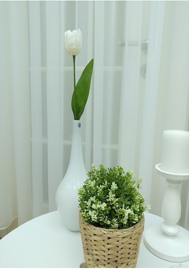 Evdepo Home Kullanıma Hazır Vual Tül Perde (540654999)