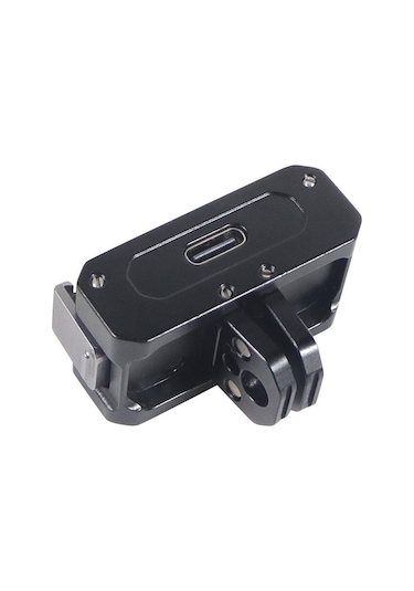 Djı Osmo Action 2 Kamera İçin 1/4 İnç Ve Arri Delikli Manyetik Şarj Tabanı, Özellik: Yalnızca Taban Siyah