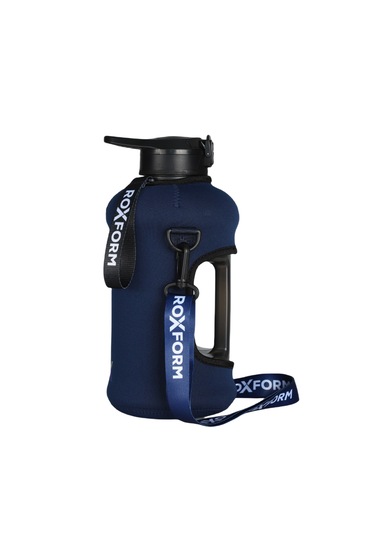 Roxform 2200 Ml Lacivert Siyah Premium Suluk Matara Bpa & Bps İçermez, Kılıflı Ve Sızdırmaz Siyah, Lacivert Kılıf