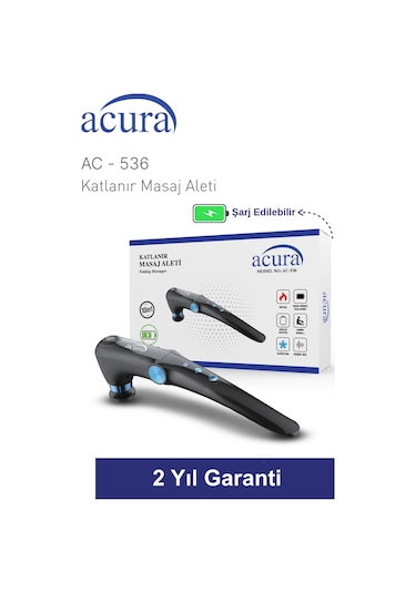Acura Ac-536 Isıtmalı & Soğutmalı Profesyonel Katlanır Masaj Aleti Siyah