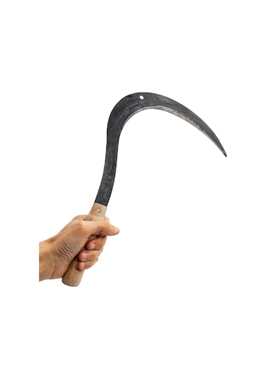 Ergüven Or100-03 Dövme Çelik Ahşap Saplı Büyük Orak