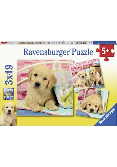Ravensburger 3x49 Parça Puzzle Puppies 080656