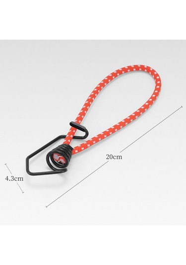 Suntek Kancalı Bungee Kablosu 6mm Halat Kanopi Kırmızı Kırmızı