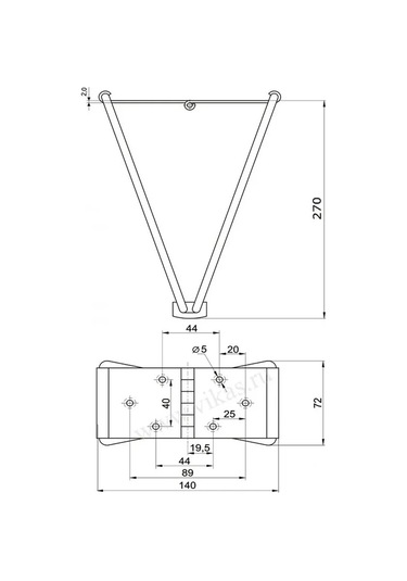 Lamel66 Vyaz 270 Divan Dönüşüm Ayağı, 1 Adet 264635829 Krom