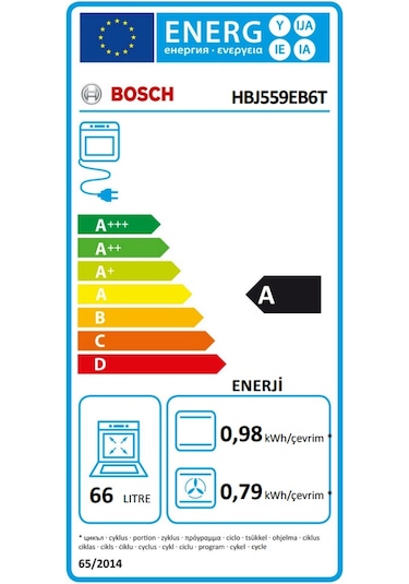 Bosch HBJ559EB6T 66 LT Ankastre Fırın