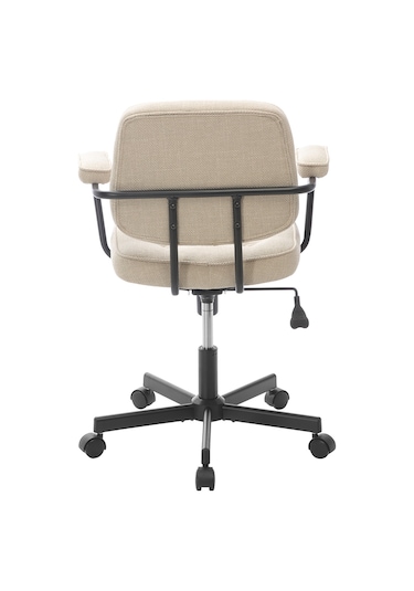 Button Çalışma Sandalyesi Kumaş - Vizon 62x77-87x60 Cm Bej