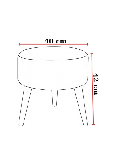 Roma Berjer + Puf Set - Welsoft Yumuşak Kumaş - Ahşap Ayak - Pembe Pembe