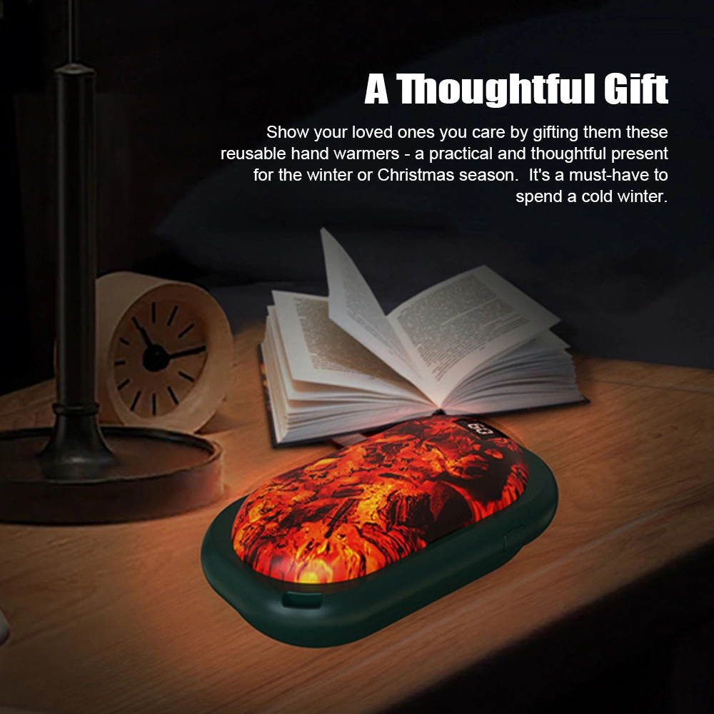 Qingmipy Usb Şarjlı 3 Seviye Isıtma Eli Isıtıcı 5000mah Power Bank Içinli Taşınabilir Mini Isıtıcı Kış Hediyesi Beyaz