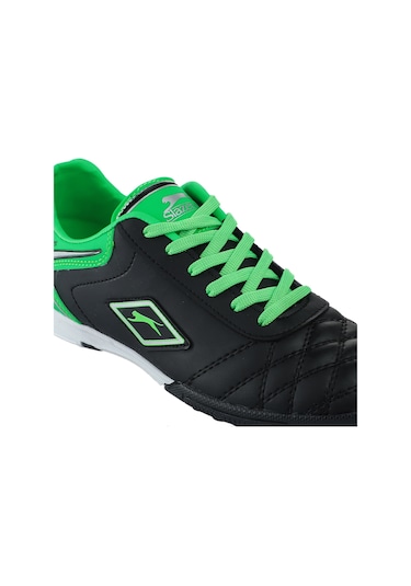 Slazenger HUGO HS Erkek Halı Saha Siyah / Yeşil Futbol Ayakkabısı