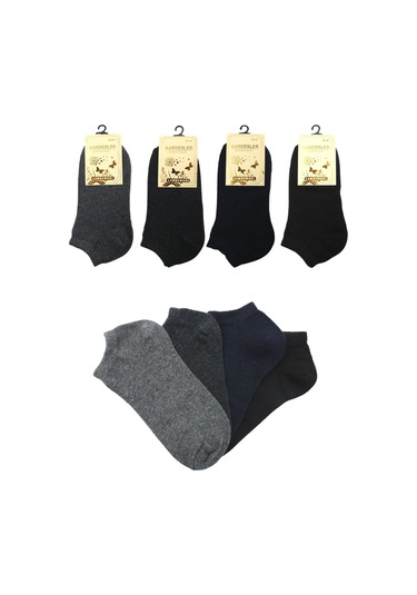 Kadın Patik Çorap 4'lü Çok Renkli