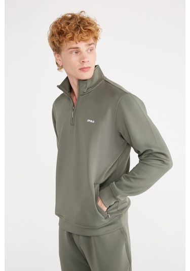 Jepublic Jp Scuba 1/2 Zıp Sweatshırt Yeşil