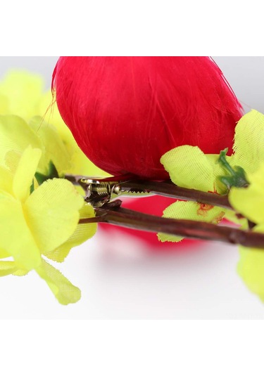 Monyee 14cm Köpük Ve Tüy Simülasyon Kuşu, Ev Bahçe Dekorasyonu, Fotoğraf Props, 12 Adet Paket Kırmızı