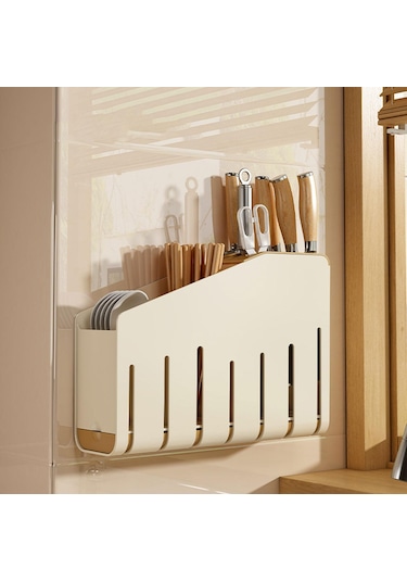 Suntek Çatal Bıçak Takımı Alet Kurutma Rafı Çubuk Beyaz