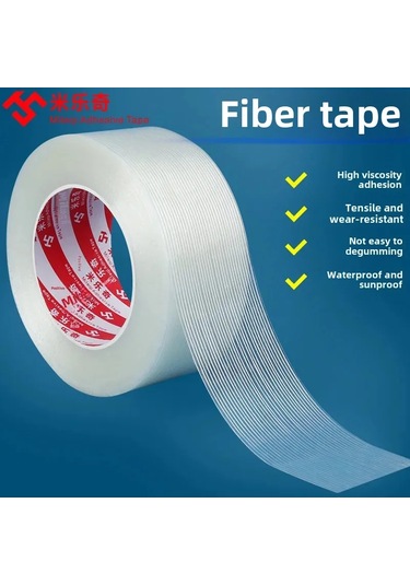 Yapışmayan İşaret Tek Taraflı Fiber Bant Kalıp Elektronik Ambalaj Yapışkan Bant 8.0cm Wide 50 M Long Standard Diğer