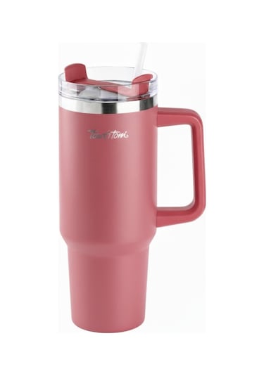 Tantitoni Move Kırmızı Paslanmaz Çelik Pipetli Termos Bardak 1.2l Kırmızı