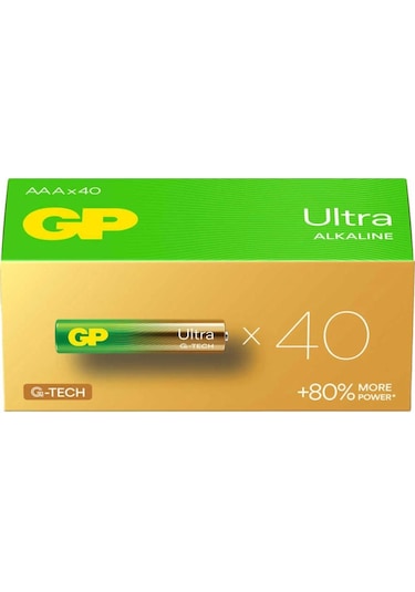 Gp Ultra Alkalin Aaa İnce Kalem Pil 40'lı Paket
