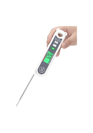 Habotest Anında Okunabilen Dijital Et Lcd Gıda Termometresi Beyaz