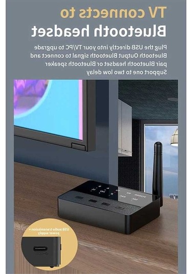 Flybuy Türkçe Bluetooth 5.3 Kablosuz Adaptör 3.5mm Aux, Siyah, Qualcomm Hd Ses