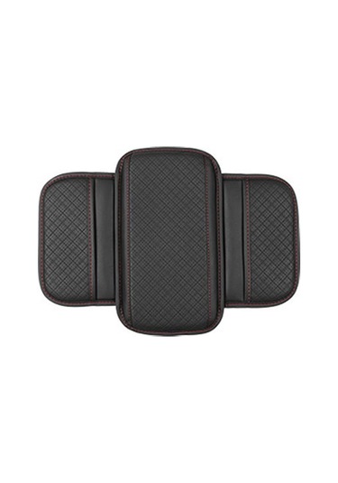 Siyah & Kırmızı Seametal Araba Kol Dayama Minderi Merkezi Konsol Kutusu Ped Koruyucu Kaymaz Yumuşak Yan Depolama Cepler Kapak Araba Aksesuarları