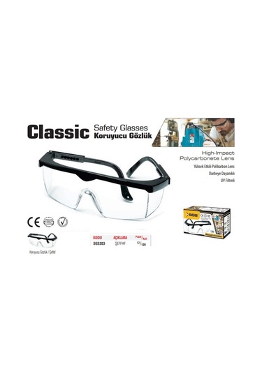 Sgs Koruyucu Gözlük Şeffaf Sgs303