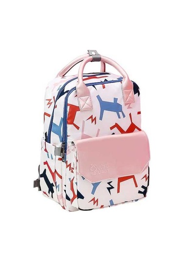 Novahub Moveevo Insular Çok Fonksiyonlu Bebek Bezi Çantası, Outdoor Su Geçirmez, Geniş Kapasite, Puset Askılı, 3 Termal Biberon Cebi Çok Renkli