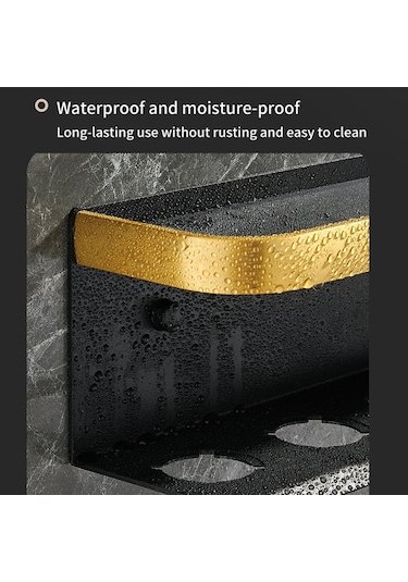 Airwrap Duvara Monte Raf Depolama Rafı İçin, Renk: A Tipi Siyah Altın Diğer