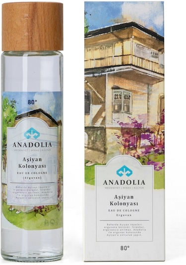 Aşiyan Erguvan Kokulu 80 Cam Şişe Kolonya 180 ML