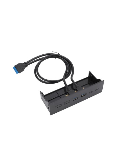 Xindoker 5.25 İnç Bilgisayar Ön Paneli Hubu, Usb 3.0 Çift Port, 5gbps Hızlı Transfer, Optik Sürücü Bölgesi Genişletme, Abs Malzeme