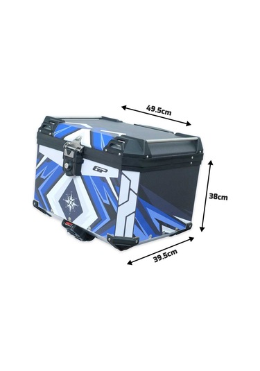 GP Kompozit DSN08 Universal 57 lt Desenli Alüminyum Motosiklet Çantası