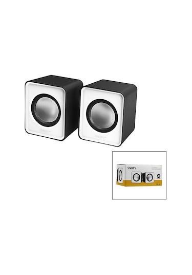Snopy Sn-66 Beyaz Usb 2.0 Multimedya 1+1 Hoparlör Speaker Set 6w 4741