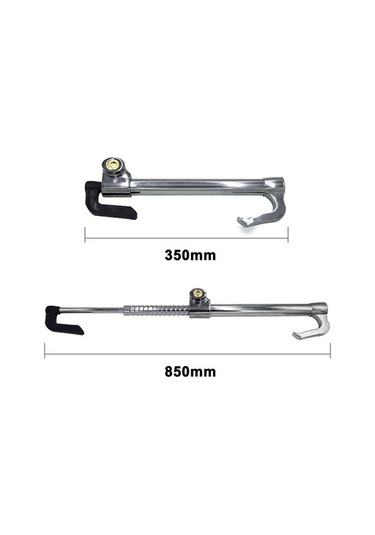 Prestigegoods Araba Direksiyon Fren Kilidi Katı Çelik Çift Kancalı 2 Anahtarlı Geri Çekilebilir Debriyaj Pedal Kilidi Gümüş Gümüş