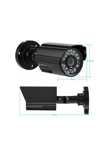 Yuntech01 Ip66 Su Geçirmez 1200tvl Bullet Cctv Kamerası, 24 Infrared Işık, Gündüz/gece Net Görüntü, Pal Sistemi Abd, Kanada, Japonya Dışında