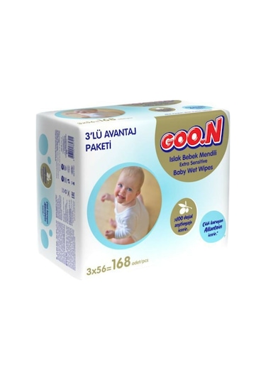 Goon Sensitive Islak Havlu 3 X 56'Lı