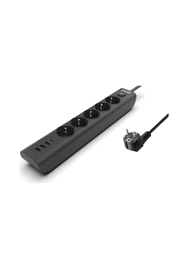 Inca Ipw-44tu 5 Port 2x Usb+ Type-c Akım Korumalı Led Tuşlu Priz