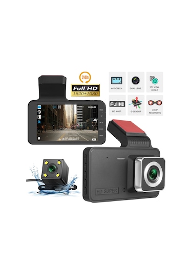 Mb-200 4" Fullhd Araç İçi Ön Ve Arka Kamera.türkçe Menü+g-sensör